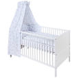 GITTERBETT-KOMPLETTSET  144,5/74,5/82 cm   - Weiß/Grau, LIFESTYLE, Holz/Textil (144,5/74,5/82cm) - My Baby Lou