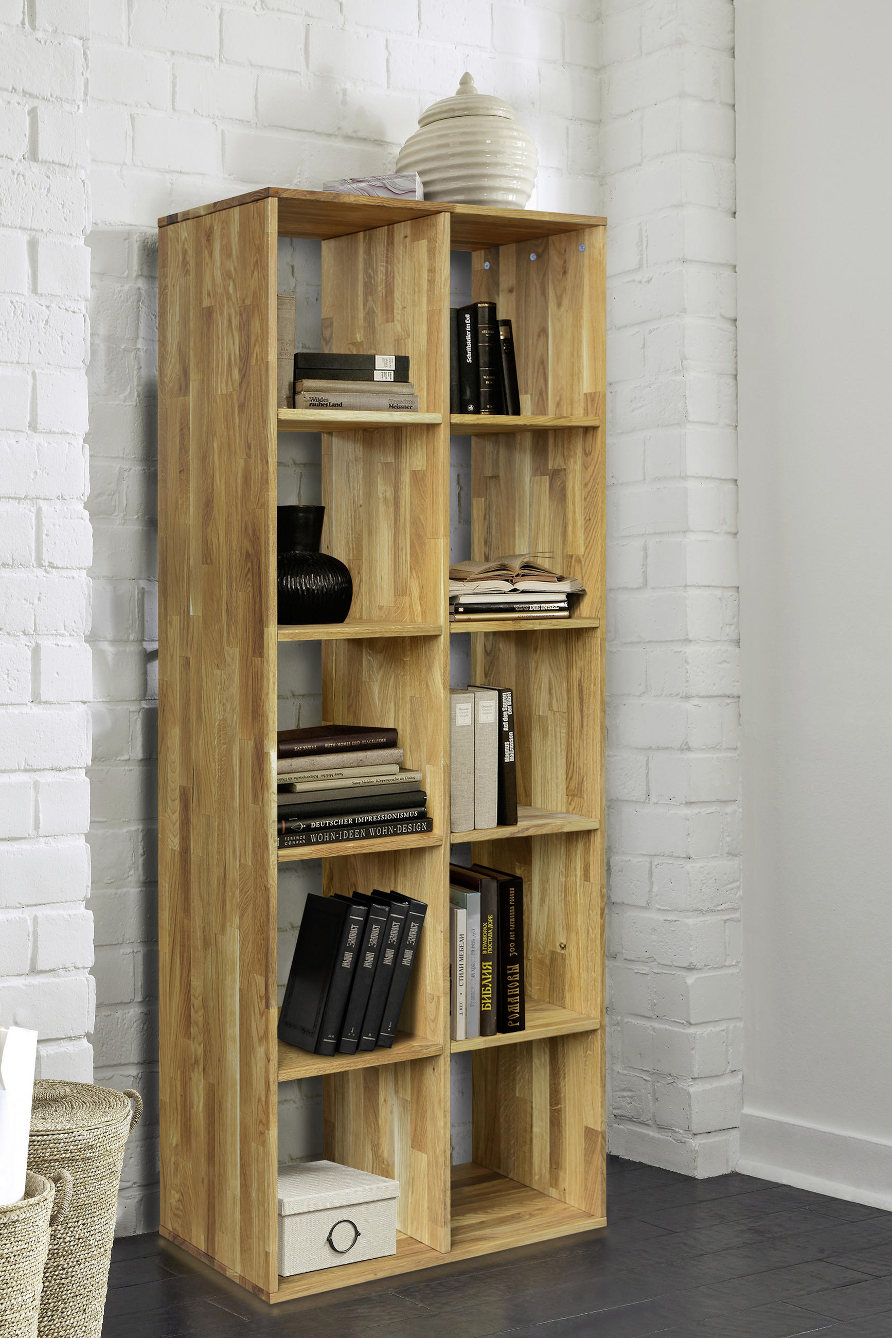 REGAL 75,4/186/35 cm Eichefarben - Eichefarben, Natur, Holz (75,4/186/35cm) - Livetastic