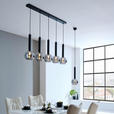 HÄNGELEUCHTE 115/30/150 cm  - Schwarz, Trend, Glas/Metall (115/30/150cm) - Dieter Knoll