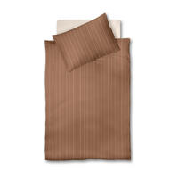 POSTEĽNÁ BIELIZEŇ, flanel, biela, svetlohnedá, 140/200 cm - svetlohnedá/biela, Basics, textil (140/200cm)