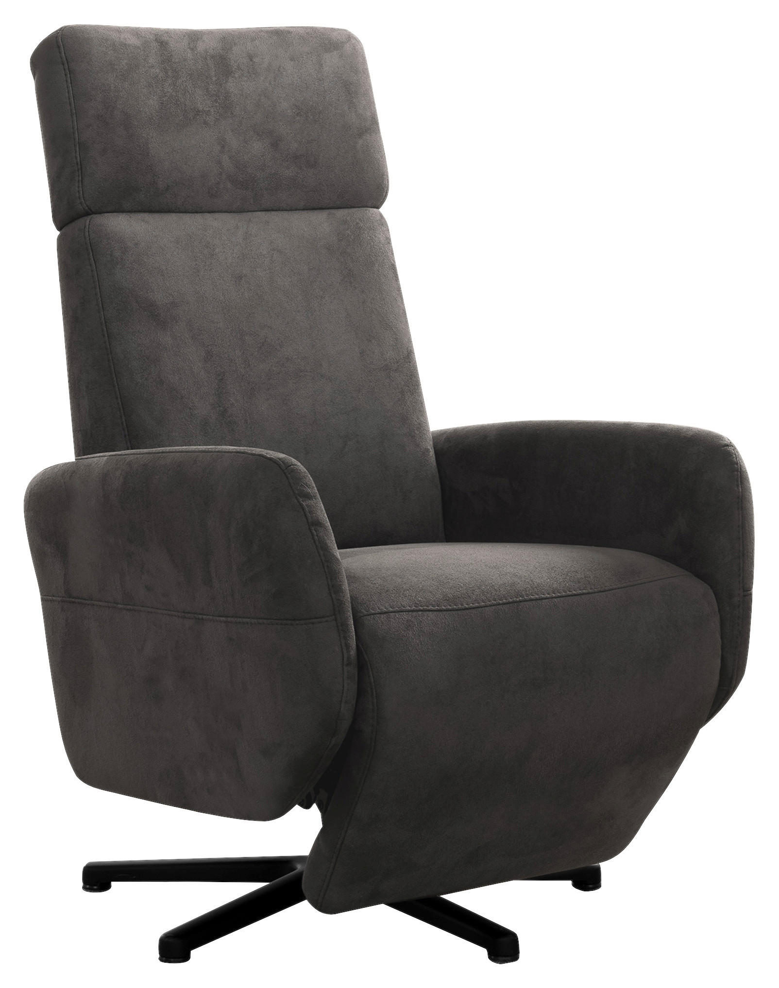 DREHSTUHL Mikrofaser Anthrazit  - Anthrazit/Schwarz, KONVENTIONELL, Textil/Metall (71/110/82cm) - Sit & More