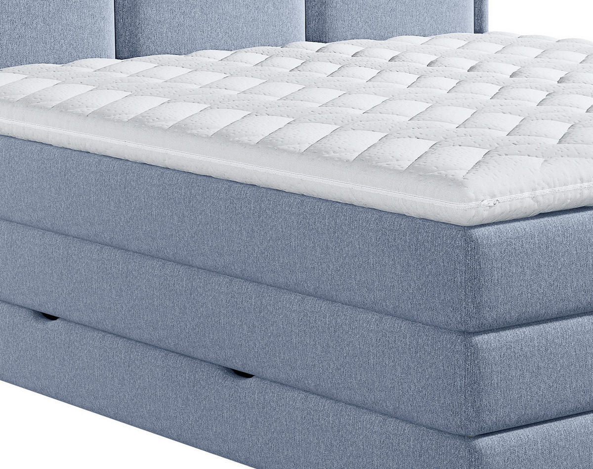 BOXSPRINGBETT 180/200 cm  in Blau  - Blau, Design, Kunststoff/Textil (180/200cm) - MID.YOU