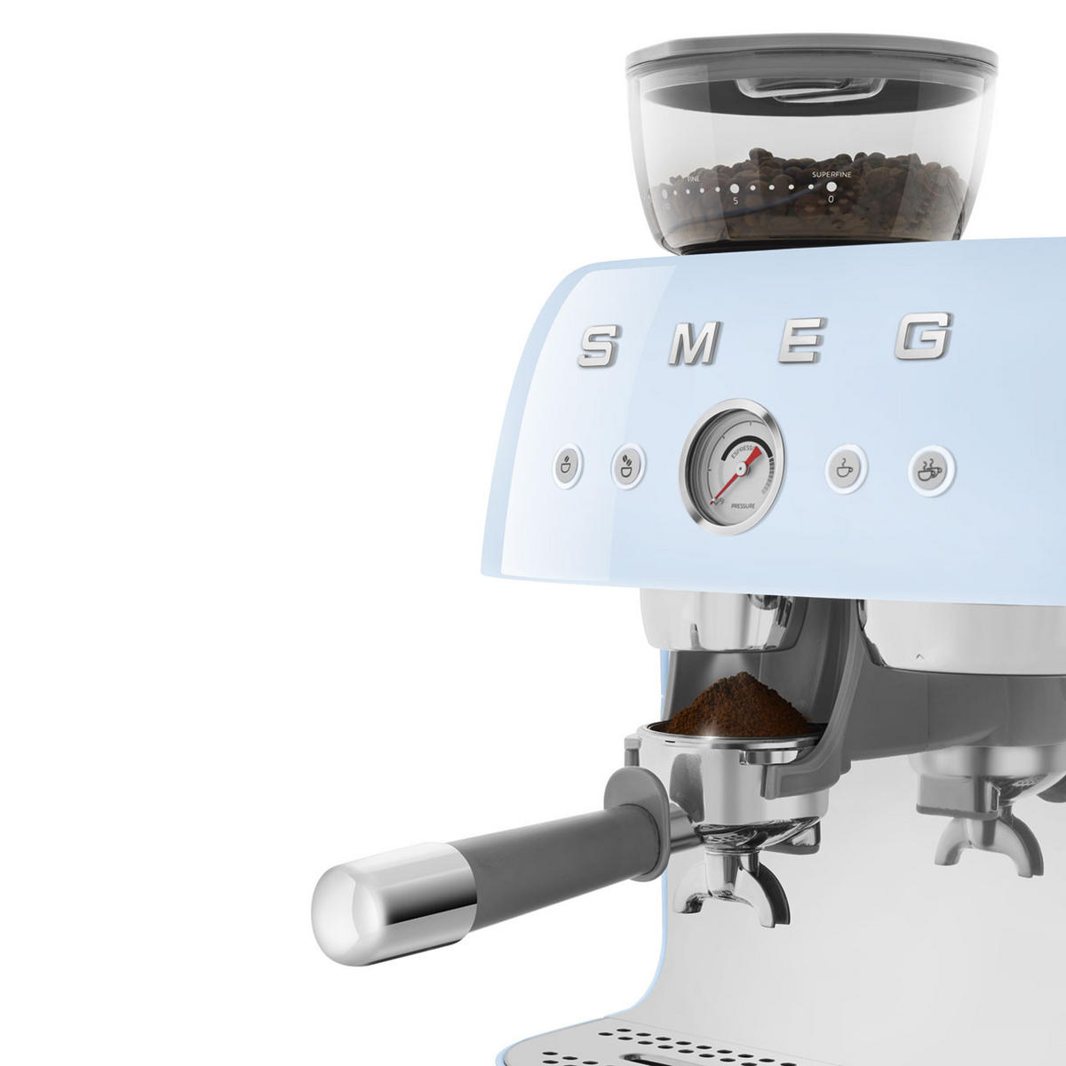 ESPRESSOMASCHINE  - Pastellblau, Basics, Kunststoff/Metall (33,4/44,3/43cm) - SMEG