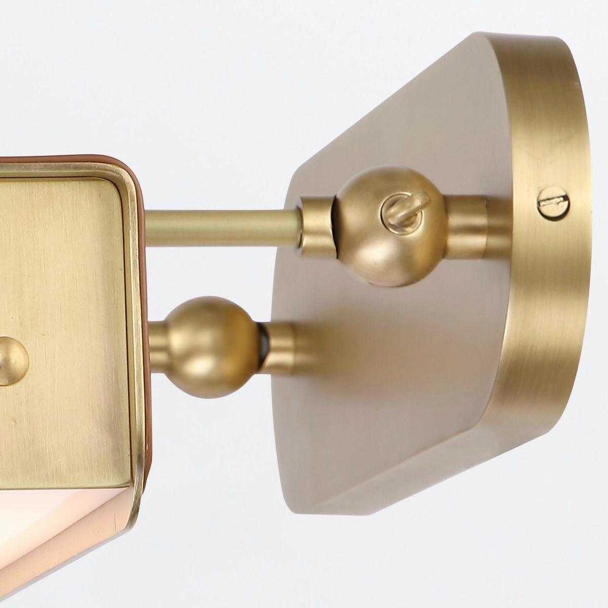 WANDLEUCHTE    - Messingfarben, KONVENTIONELL, Leder/Kunststoff (19,7/80/24,8cm) - Elstead Lighting