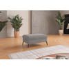 HOCKER Flachgewebe Hellgrau  - Hellgrau/Creme, KONVENTIONELL, Textil/Metall (104/47/69cm) - Sit & More