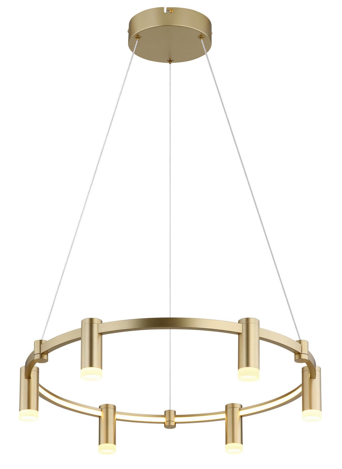 LED-HÄNGELEUCHTE 62/120 cm  - Transparent/Goldfarben, Design, Kunststoff/Metall (62/120cm) - Globo