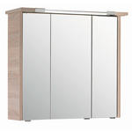 SPIEGELSCHRANK  - Chromfarben/Eichefarben, Design, Glas/Holzwerkstoff (75/72/20cm) - Xora