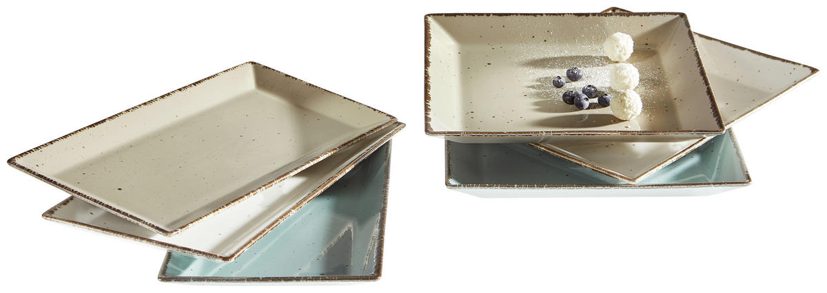 SERVIERPLATTE - Türkis, LIFESTYLE, Keramik (28/28cm) - Landscape