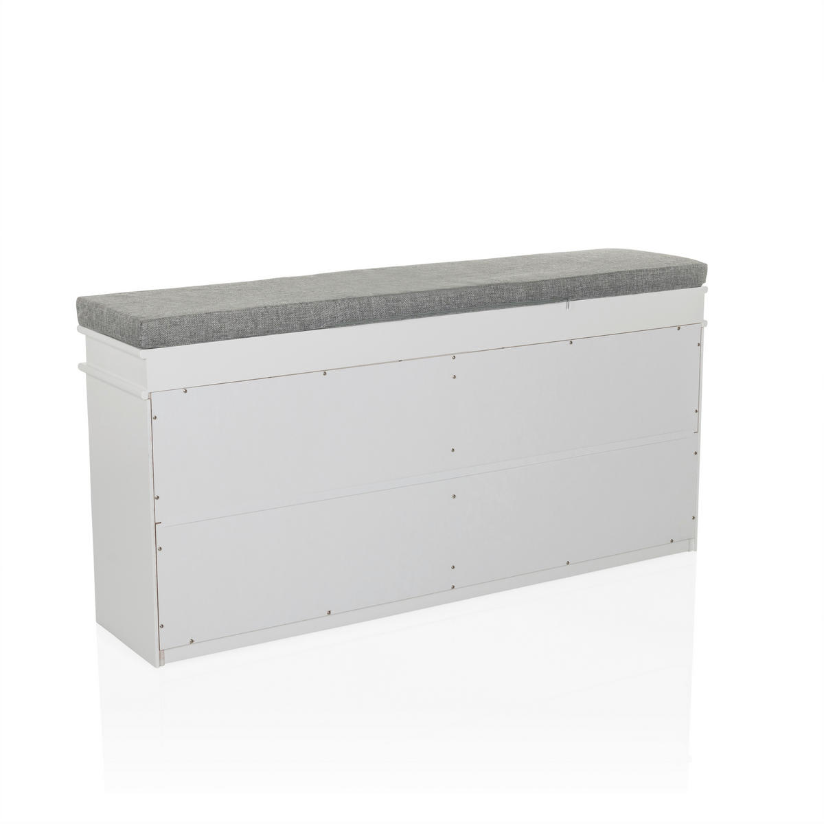SKOSKÅP  i 104/52/24 cm  - vit/silver, Modern, metall/trämaterial (104/52/24cm) - MID.YOU