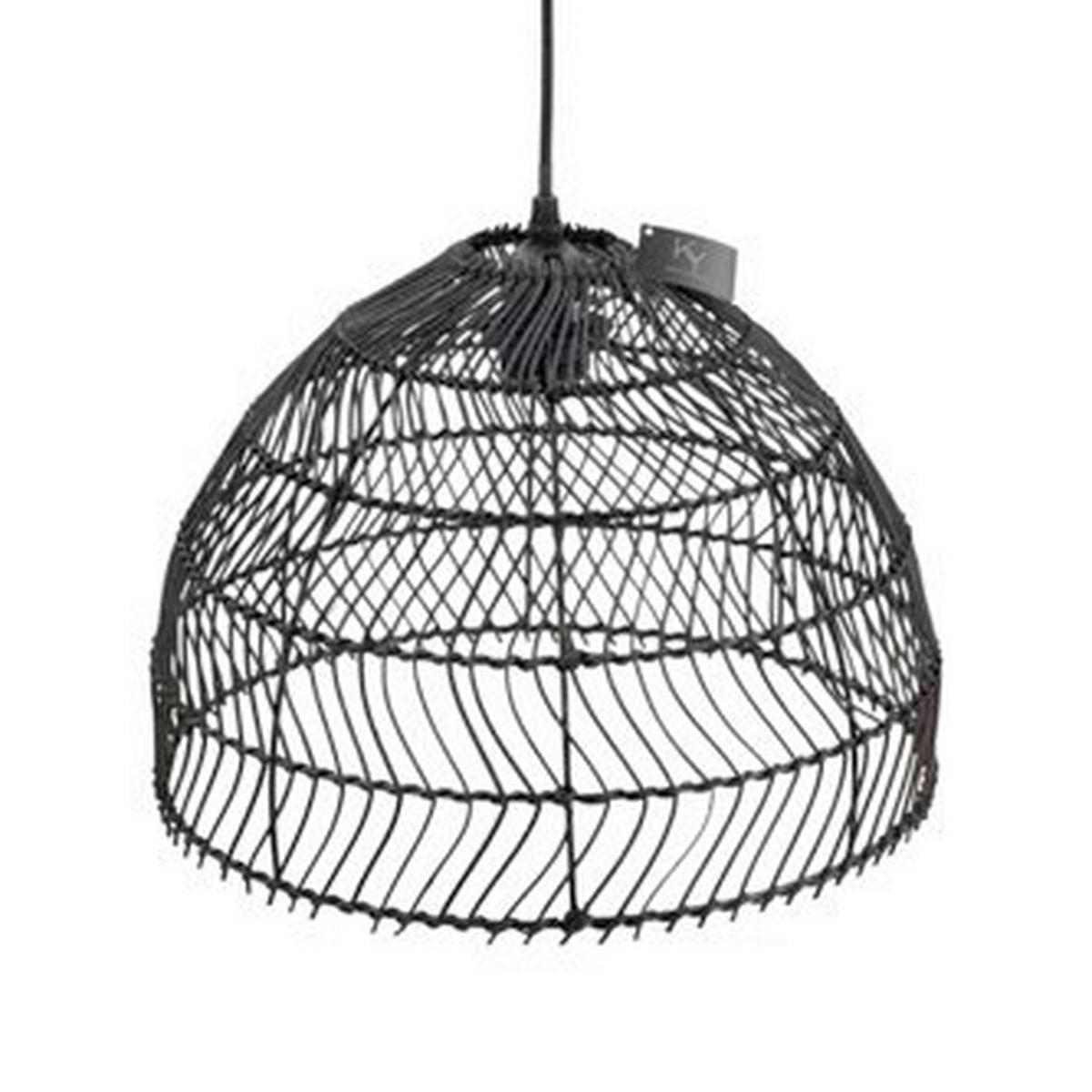 VISEČA SVETILKA  Kolony 35/35/24 cm           E27 - črna, Natur, les (35/35/24cm)