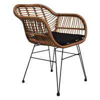 VRTNA STOLICA  prirodne boje, tamno siva  metal, plastika, tekstil      - tamno siva/prirodne boje, Konvencionalno, metal/tekstil (56/81/60cm) - Ambia Garden