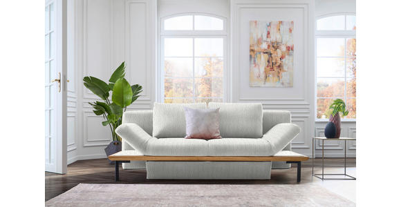 SCHLAFSOFA in Chenille Weiß - Schwarz/Weiß, MODERN, Holz/Textil (212/89/102cm) - Dieter Knoll