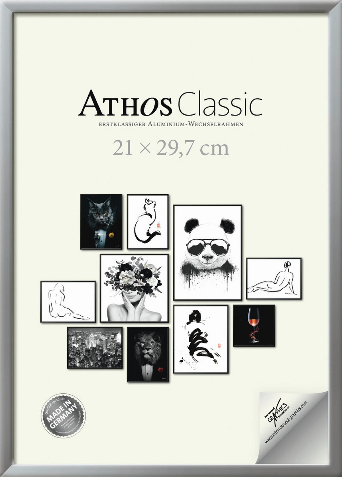 BILDERRAHMEN - Silberfarben, Basics, Papier/Holzwerkstoff (21/30/1,8cm)