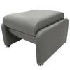 HOCKER Echtleder Anthrazit  - Anthrazit/Silberfarben, Design, Leder/Metall (62/42/60cm) - Livetastic
