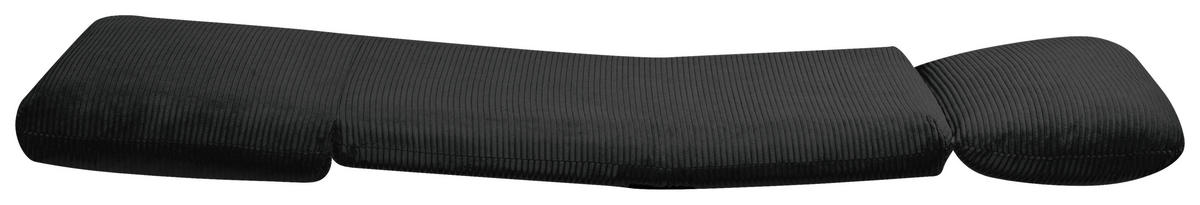 SCHLAFSESSEL in Cord Schwarz  - Schwarz, Design, Textil/Metall (82/58/78cm) - Livetastic