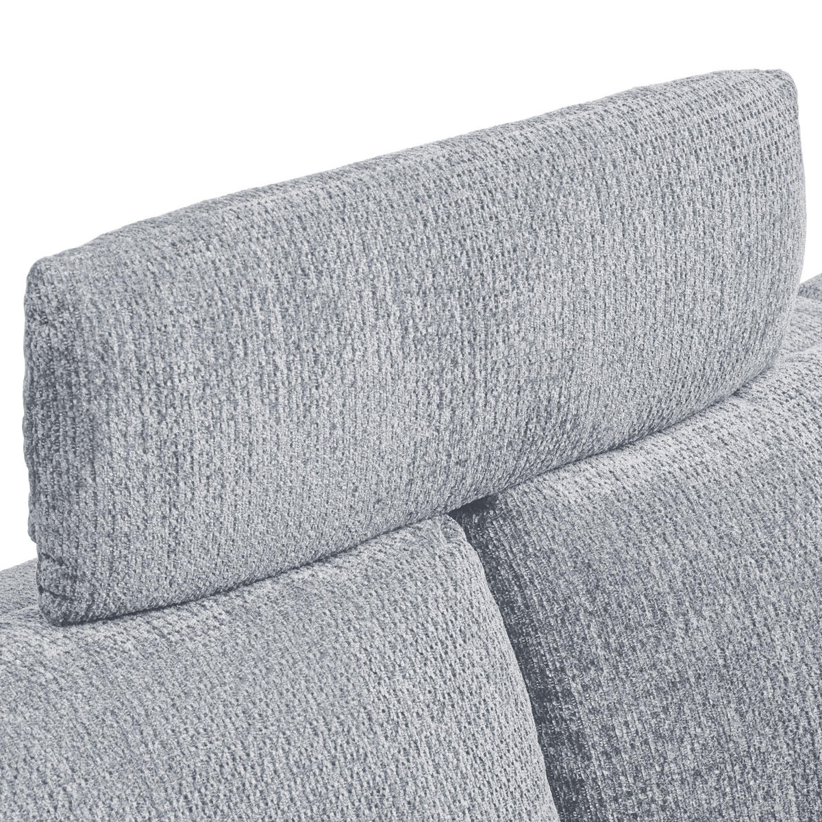 ECKSOFA in Chenille  - Schwarz, Konventionell, Textil/Metall (291/153cm) - Hom`in