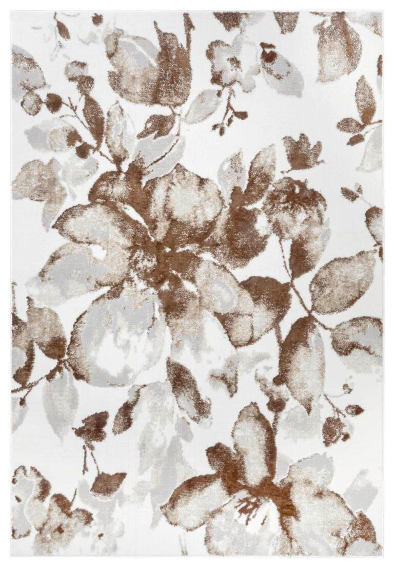 VINTAGE-TEPPICH 57/90 cm Shine Braun, Weiß  - Braun/Weiß, Design, Kunststoff (57/90cm) - Hanse Home