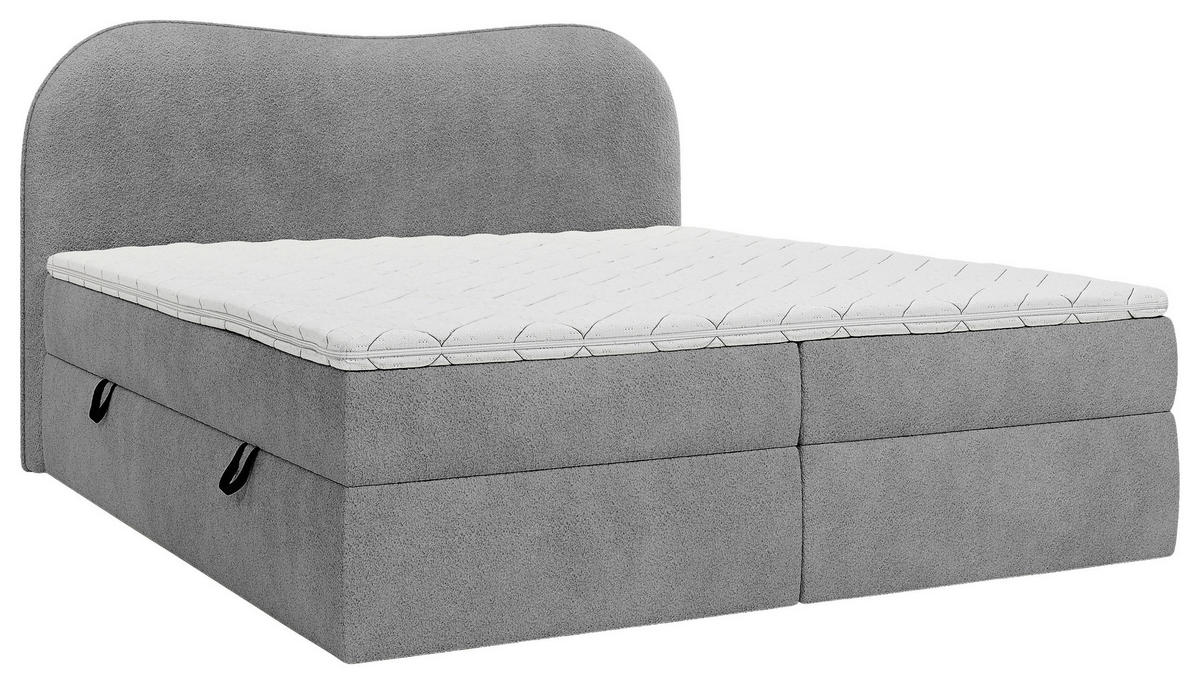 BOXBETT 180/200 cm  in Dunkelgrau  - Dunkelgrau/Schwarz, Design, Holz/Holzwerkstoff (180/200cm) - Chameo