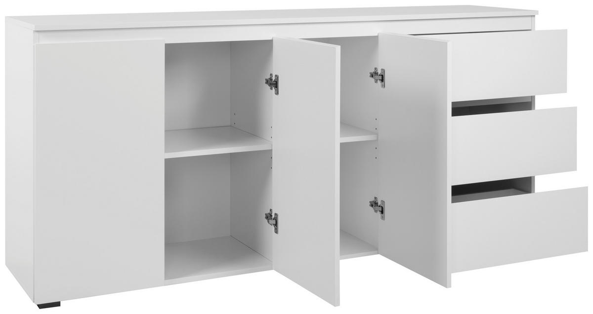 SIDEBOARD Weiß  - Schwarz/Weiß, Design, Holzwerkstoff/Kunststoff (178/80/40cm) - Carryhome