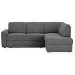 WOHNLANDSCHAFT  in Webstoff Grau  - Schwarz/Grau, KONVENTIONELL, Kunststoff/Textil (224/165cm) - Xora