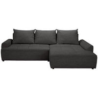 ECKSOFA Anthrazit Mikrofaser  - Anthrazit/Schwarz, KONVENTIONELL, Kunststoff/Textil (295/169cm) - Carryhome