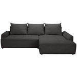 ECKSOFA in Mikrofaser Anthrazit  - Anthrazit/Schwarz, KONVENTIONELL, Kunststoff/Textil (295/169cm) - Carryhome