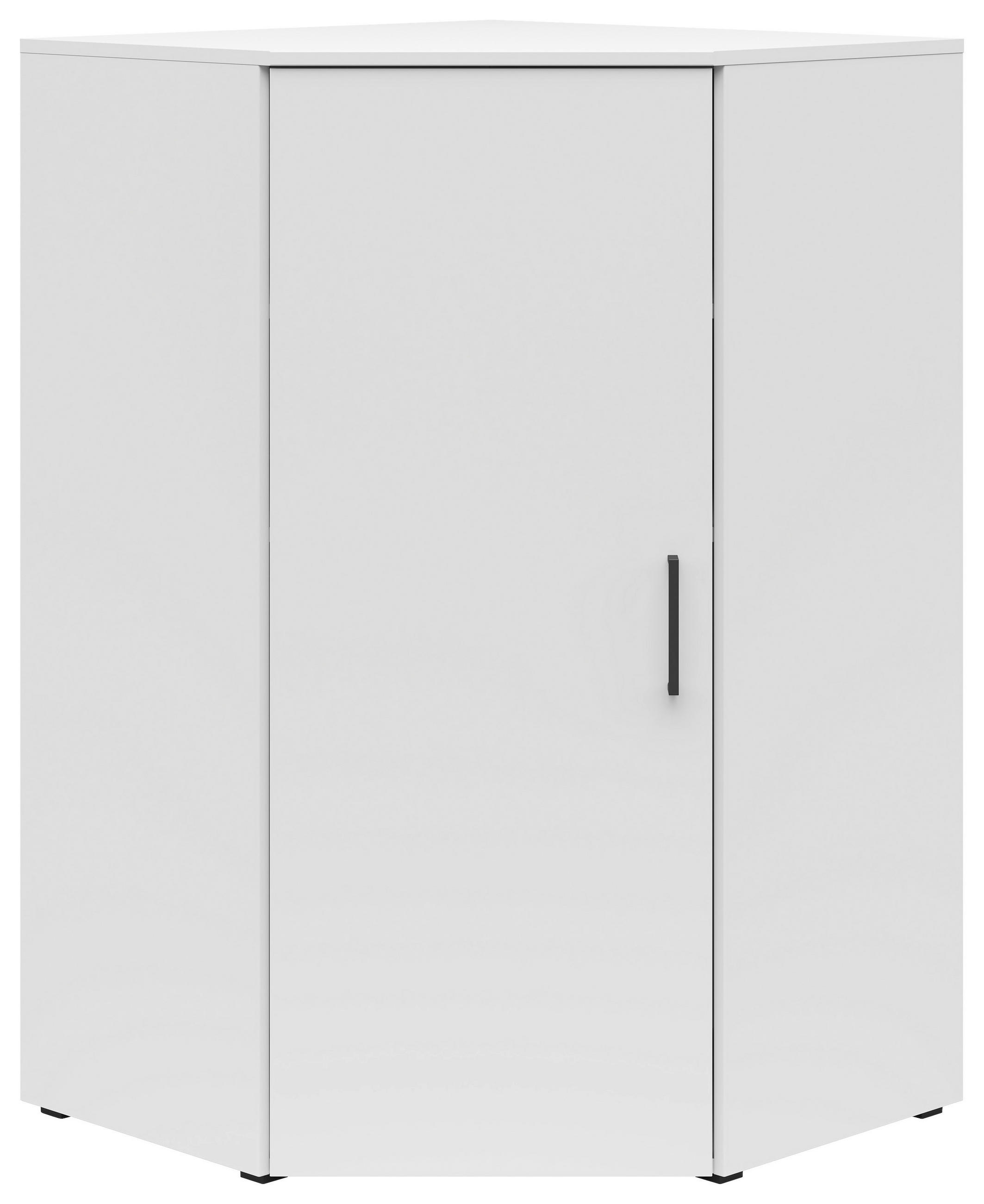 KOTNA KOMODA, bela  - črna/bela, Moderno, umetna masa/leseni material (71,5/115/71,5cm) - Carryhome