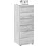 KOMMODE Kernbuche furniert, massiv Buchefarben - Chromfarben/Buchefarben, Design, Holz/Kunststoff (42/107/39cm)