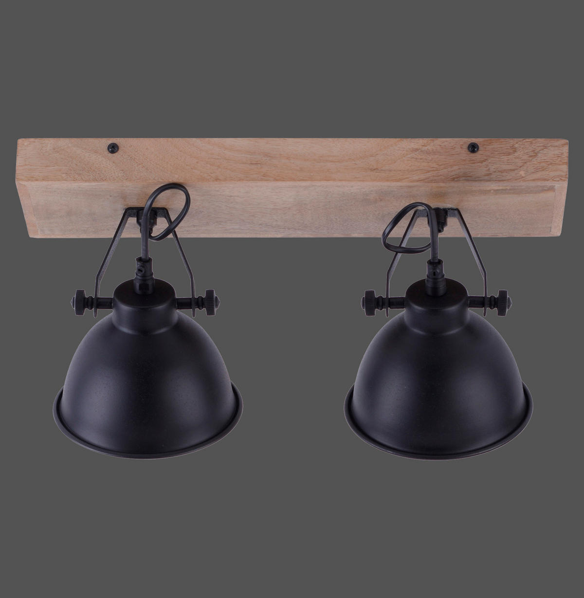 DECKENLEUCHTE SAMIA 44/22/22 cm   - Schwarz, Trend, Holz/Metall (44/22/22cm)