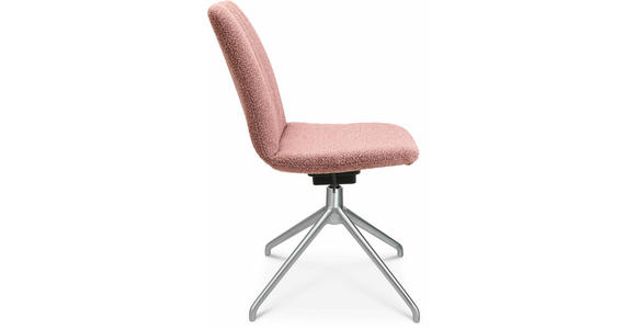 STUHL in Aluminium Flachgewebe Metall, Textil - Rosa, Design, Textil/Metall (46/81,5-84,5/55cm) - Johann Jakob