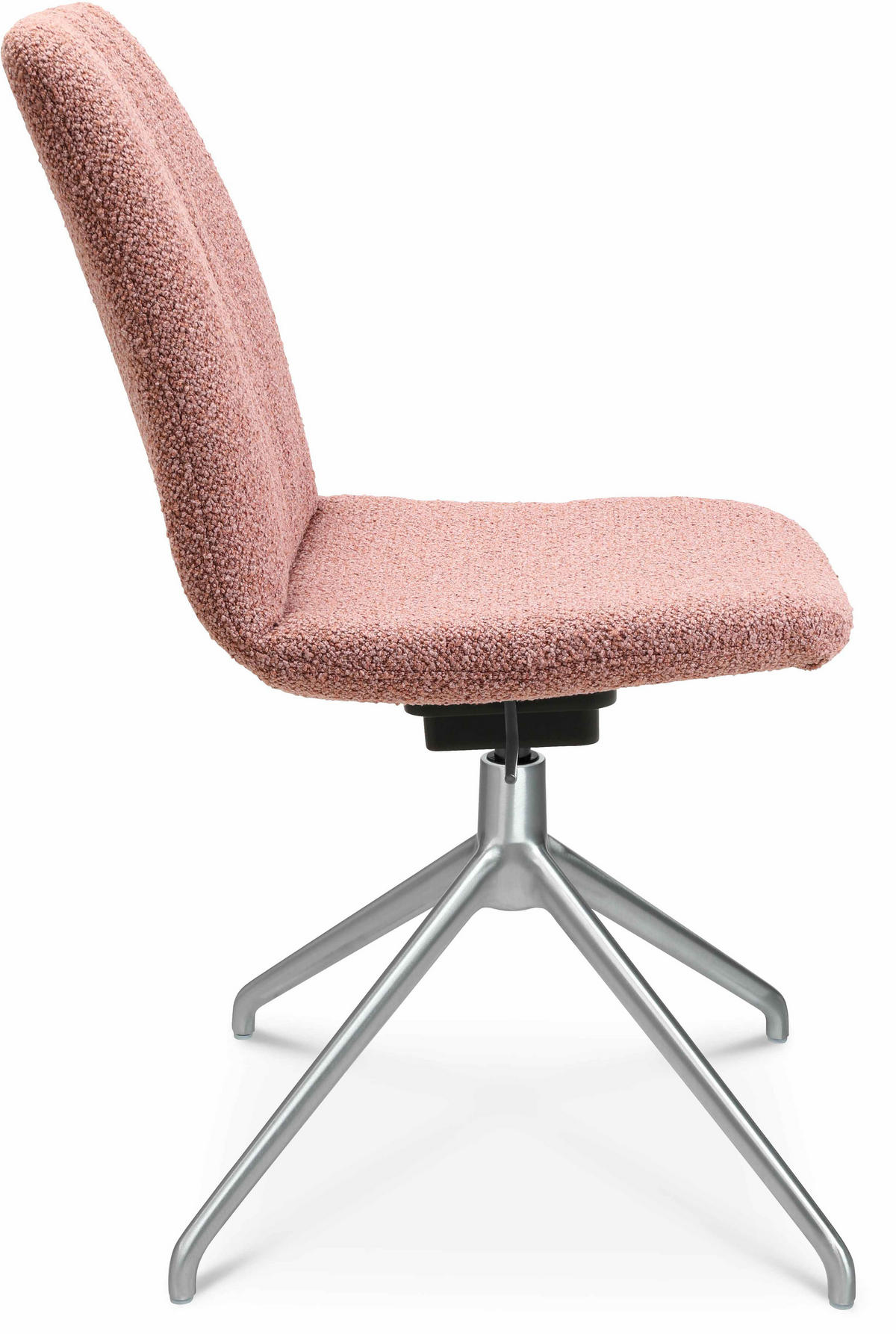 STUHL  in Aluminium Flachgewebe  - Rosa, Design, Textil/Metall (46/81,5-84,5/55cm) - Johann Jakob