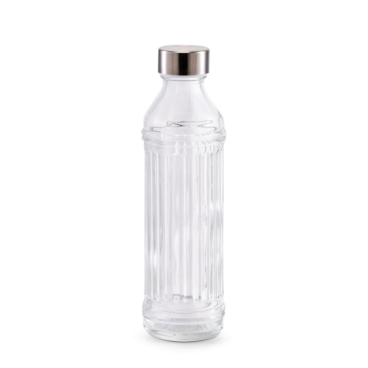 TRINKFLASCHE 0,5 l  - Transparent, Design, Glas (7/7/24cm)