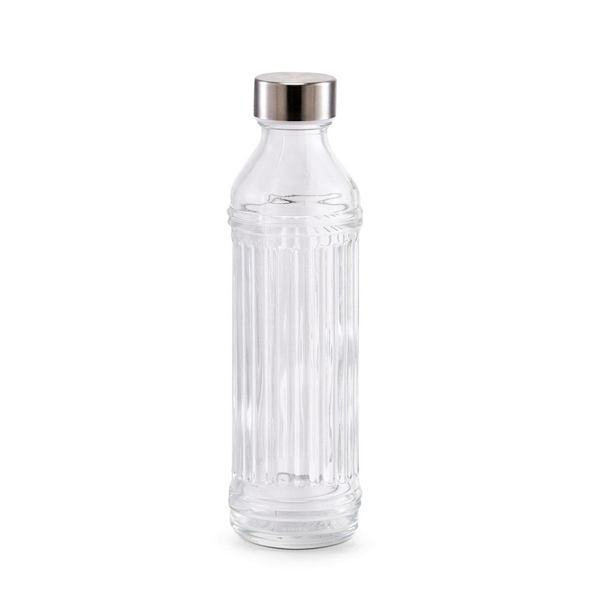 TRINKFLASCHE 0,5 l  - Transparent, Design, Glas (7/7/24cm)