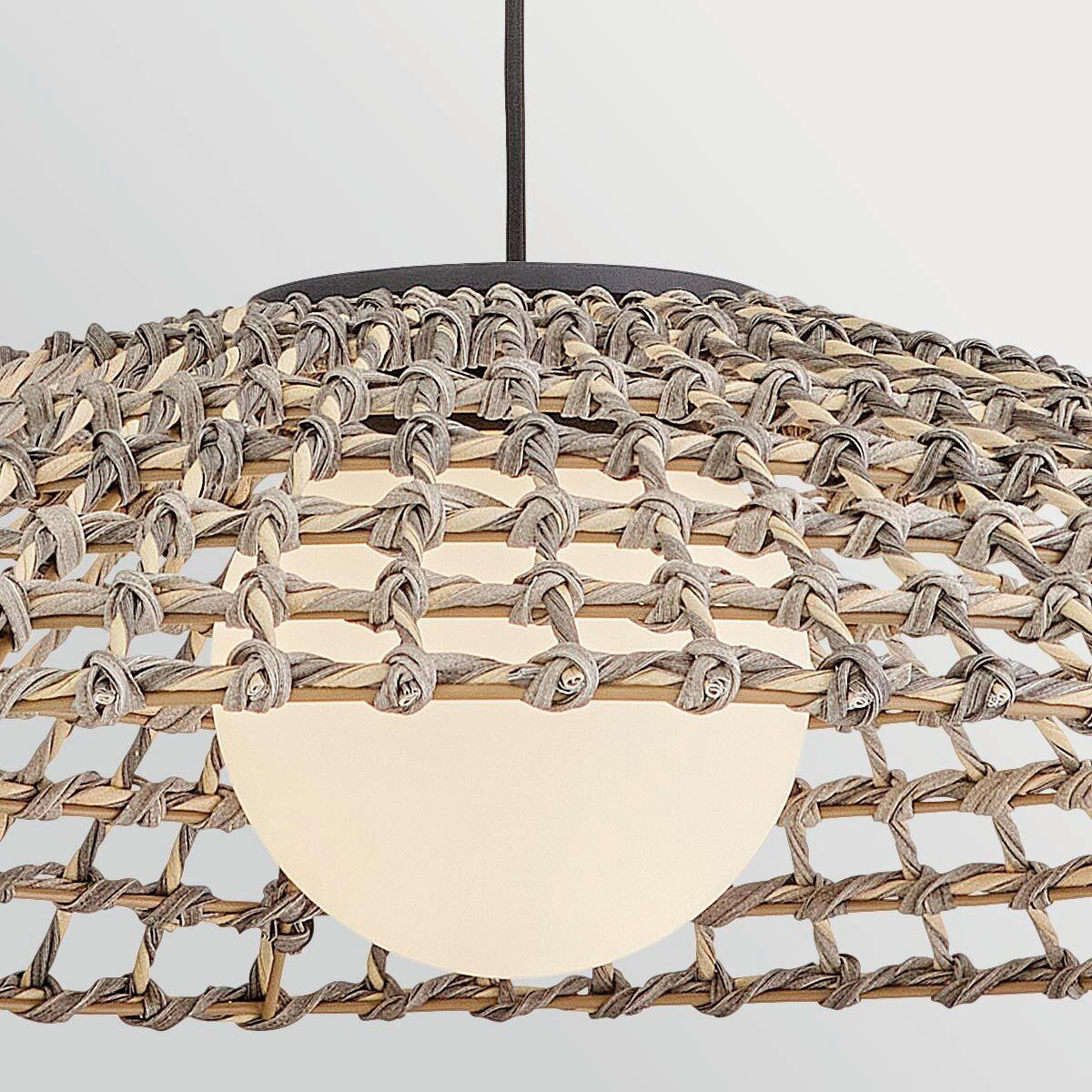 HÄNGELEUCHTE Hinkley 21/76,2 cm  - Schwarz, Natur, Holz/Metall (21/76,2cm) - Elstead Lighting