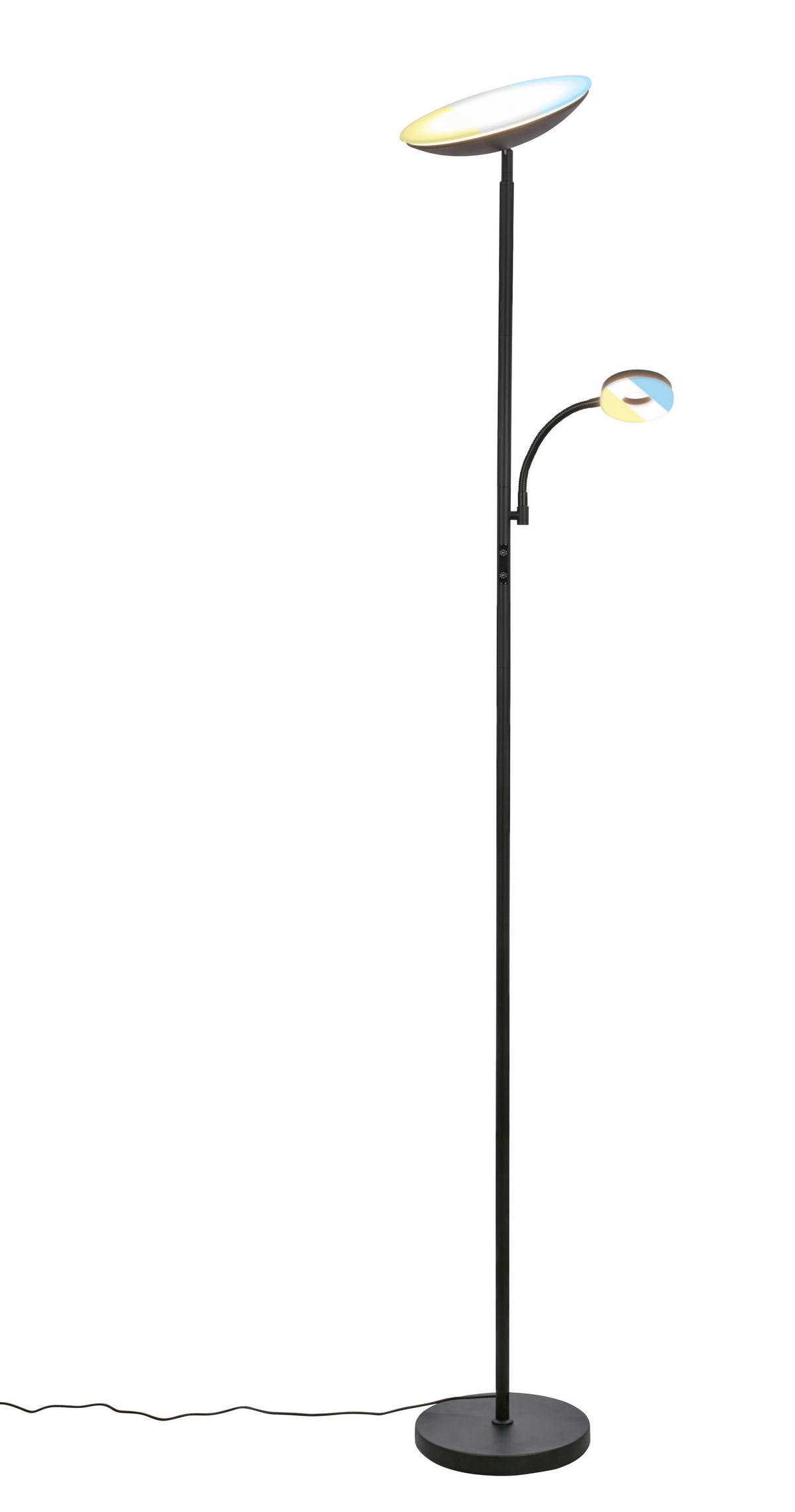 LED ÁLLÓLÁMPA - fekete, Basics, műanyag/fém (26/180cm)