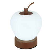 AKKU-TISCHLEUCHTE 12/16,5 cm  - Weiß/Braun, KONVENTIONELL, Kunststoff/Metall (12/16,5cm) - Globo