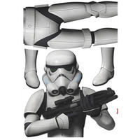 DEKOSTICKER Star Wars  - Schwarz/Weiß, LIFESTYLE, Kunststoff (100/70cm) - Disney