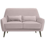 2-SITZER-SOFA  in Mikrofaser Naturfarben  - Schwarz/Naturfarben, Trend, Holz/Textil (135/86/80cm) - Carryhome