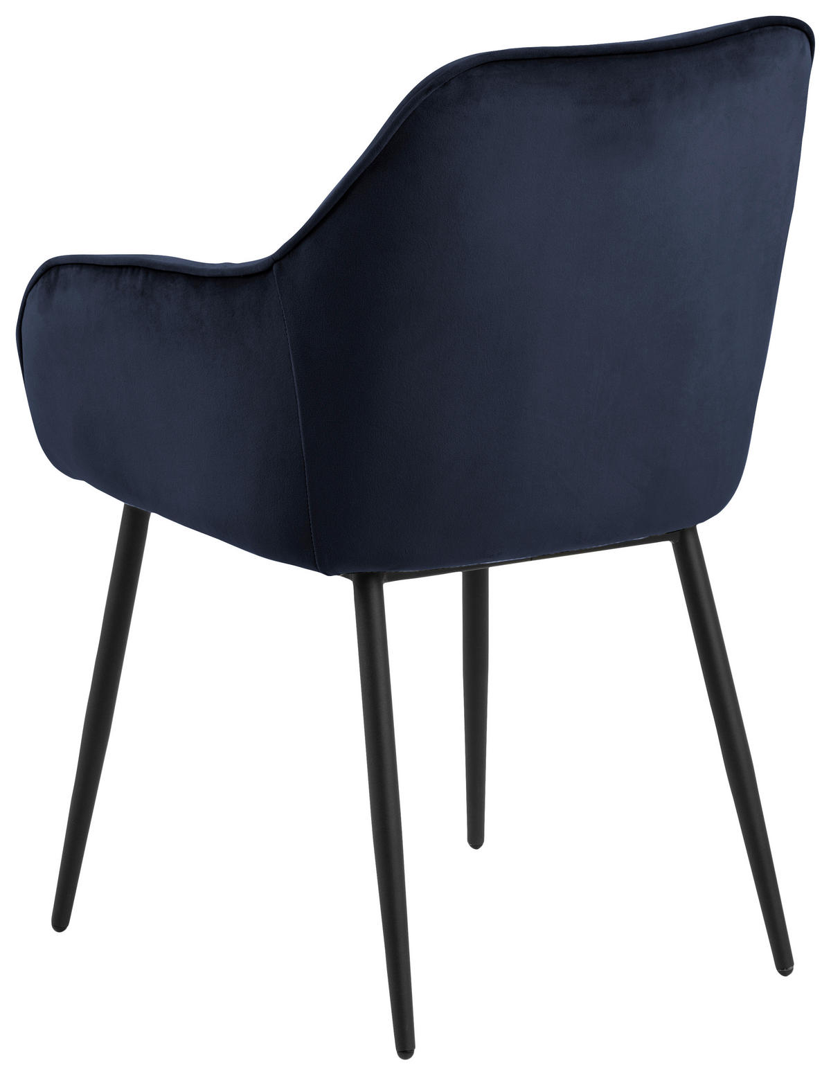ARMLEHNSTUHL  in Samt  - Blau/Schwarz, Design, Textil/Metall (58/83/55cm) - MID.YOU