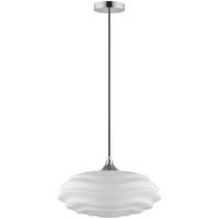 HÄNGELEUCHTE Sand 40/120 cm   - Chromfarben/Weiß, Design, Glas/Metall (40/120cm) - Brilliant