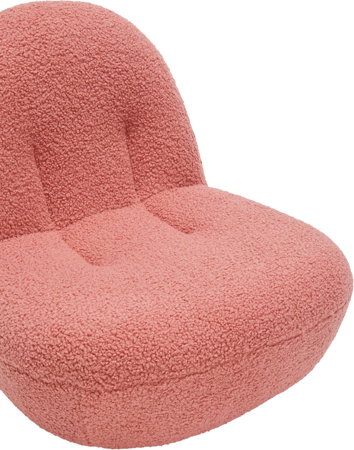 SESSEL Bouclé Koralle    - Koralle/Schwarz, MODERN, Textil/Metall (74/67/93cm) - MID.YOU
