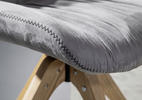 STUHL Mikrofaser Eichefarben, Hellgrau Eiche massiv  - Eichefarben/Hellgrau, Design, Holz/Textil (55/84/60cm) - Linea Natura