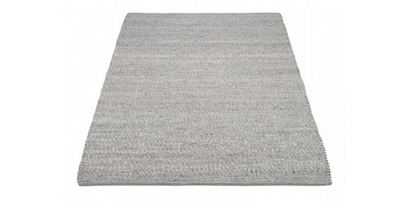HANDWEBTEPPICH 140/200 cm Helsinki Grau rechteckig  - Grau, Basics, Textil (140/200cm) - Linea Natura