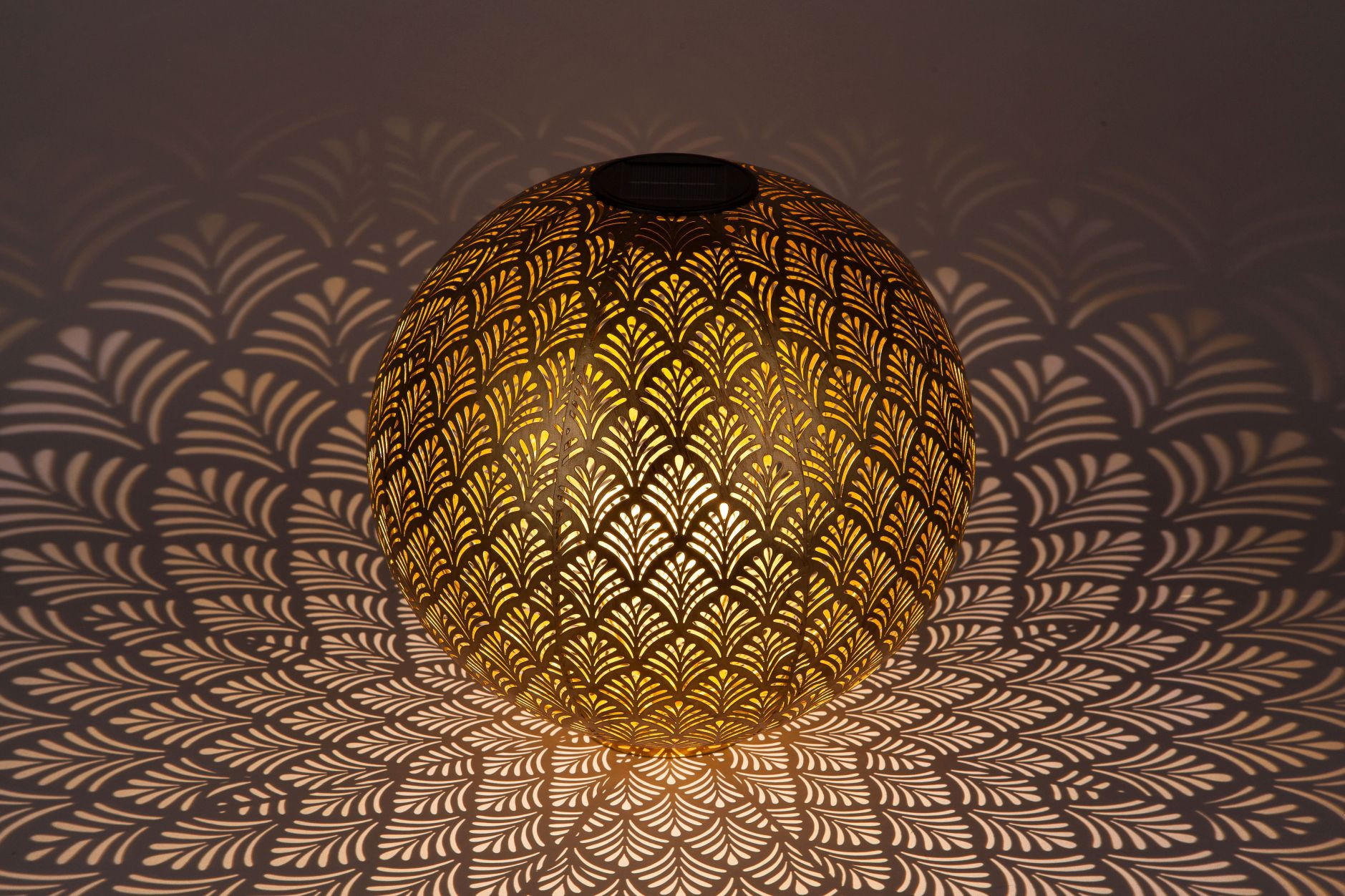 SOLARLEUCHTE 30 cm  - Goldfarben, Design, Kunststoff/Metall (30cm) - Ambia Garden