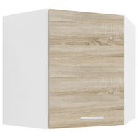 ECKOBERSCHRANK 57/60/57 cm  - Weiss/Alufarben, Konventionell, Holzwerkstoff/Metall (57/60/57cm) - MID.YOU