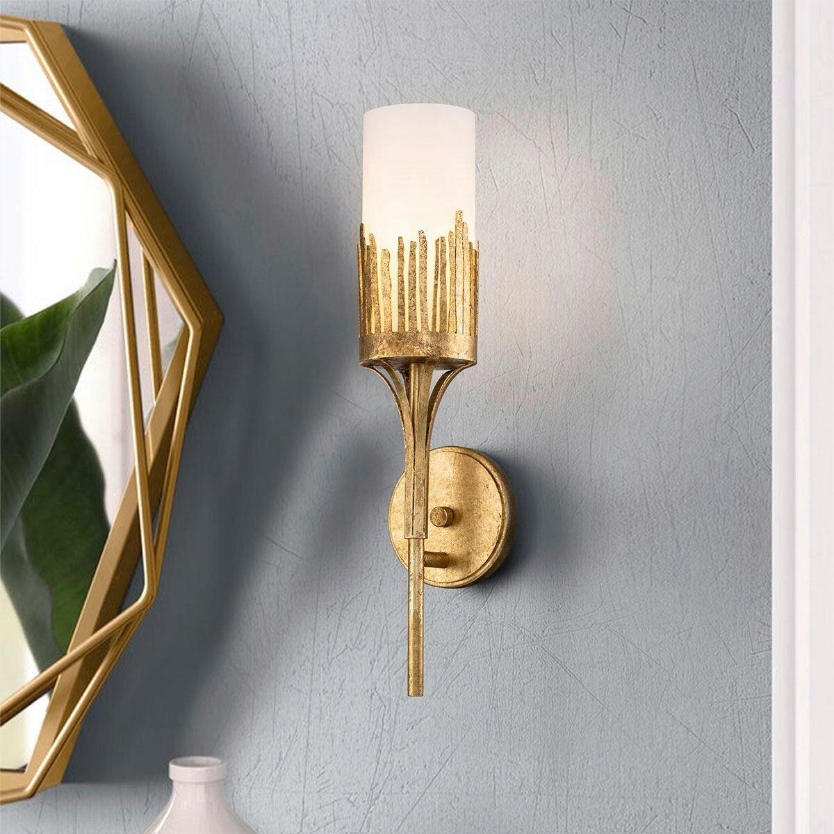 WANDLEUCHTE Quintiesse 45,7/11,4/10,2 cm  - Goldfarben, KONVENTIONELL, Glas/Metall (45,7/11,4/10,2cm) - Elstead Lighting