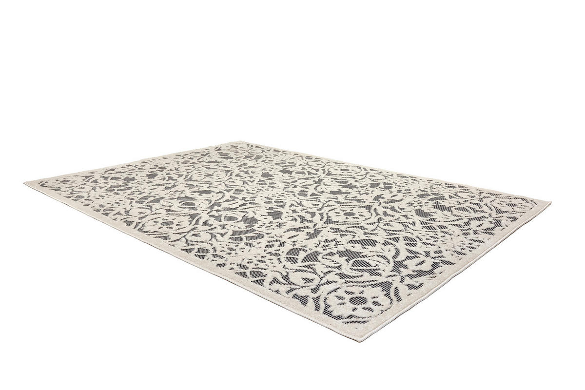 OUTDOORTEPPICH  für Terrasse und Balkon 160/230 cm Serina Grau, Weiß  - Weiß/Grau, Basics, Kunststoff (160/230cm) - Astra