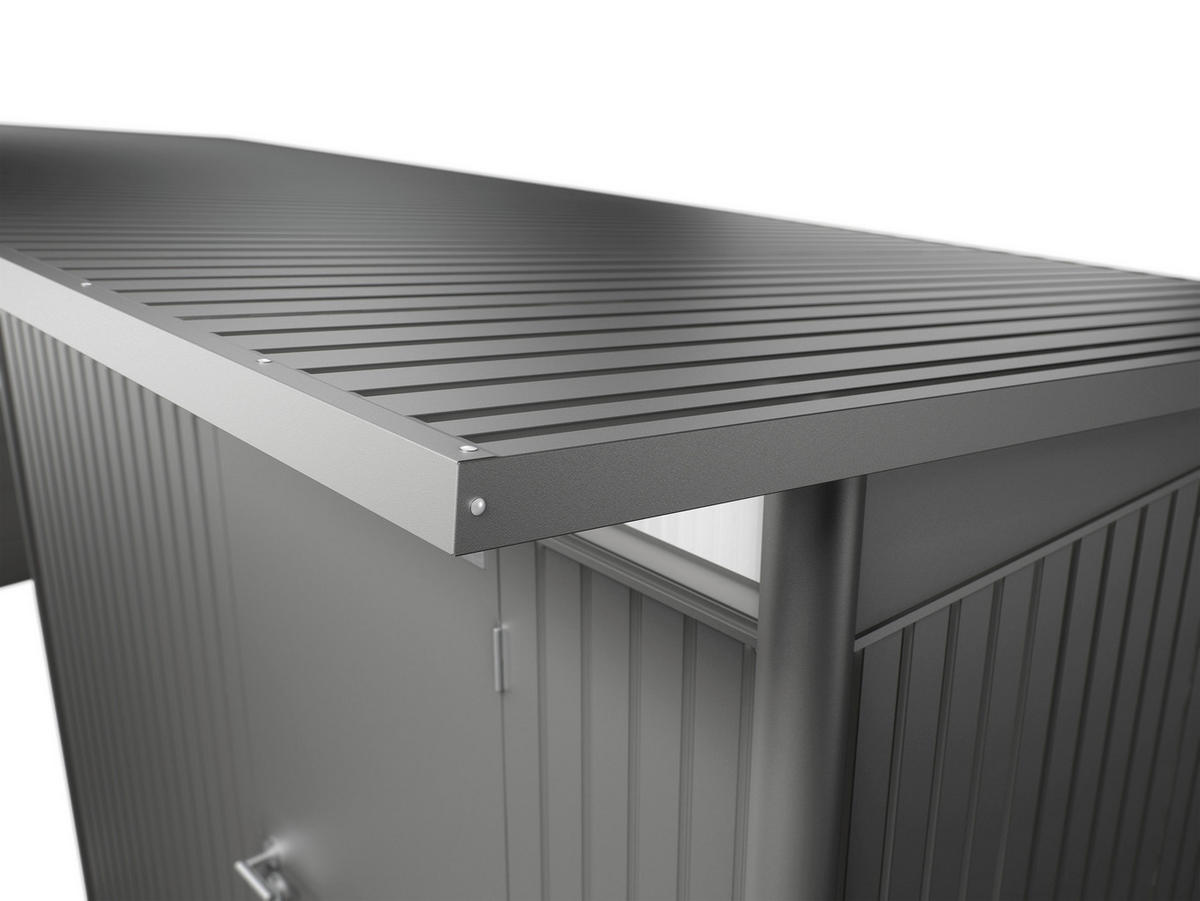 GERÄTEHAUS 260/222/380 cm  - Silberfarben, Basics, Metall (260/222/380cm) - Biohort