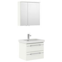 KOPALNICA  bela, visoki sijaj  - barve kroma/bela, Konvencionalno, kamen/kovina (70cm) - Sadena