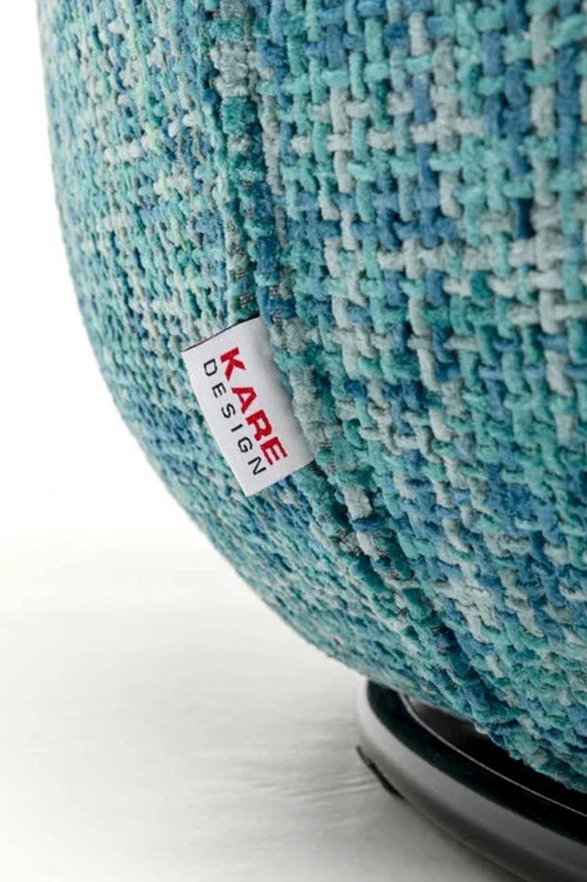 SESSEL in Struktur Hellblau  - Schwarz/Hellblau, Basics, Textil/Metall (76/81/82cm) - Kare-Design